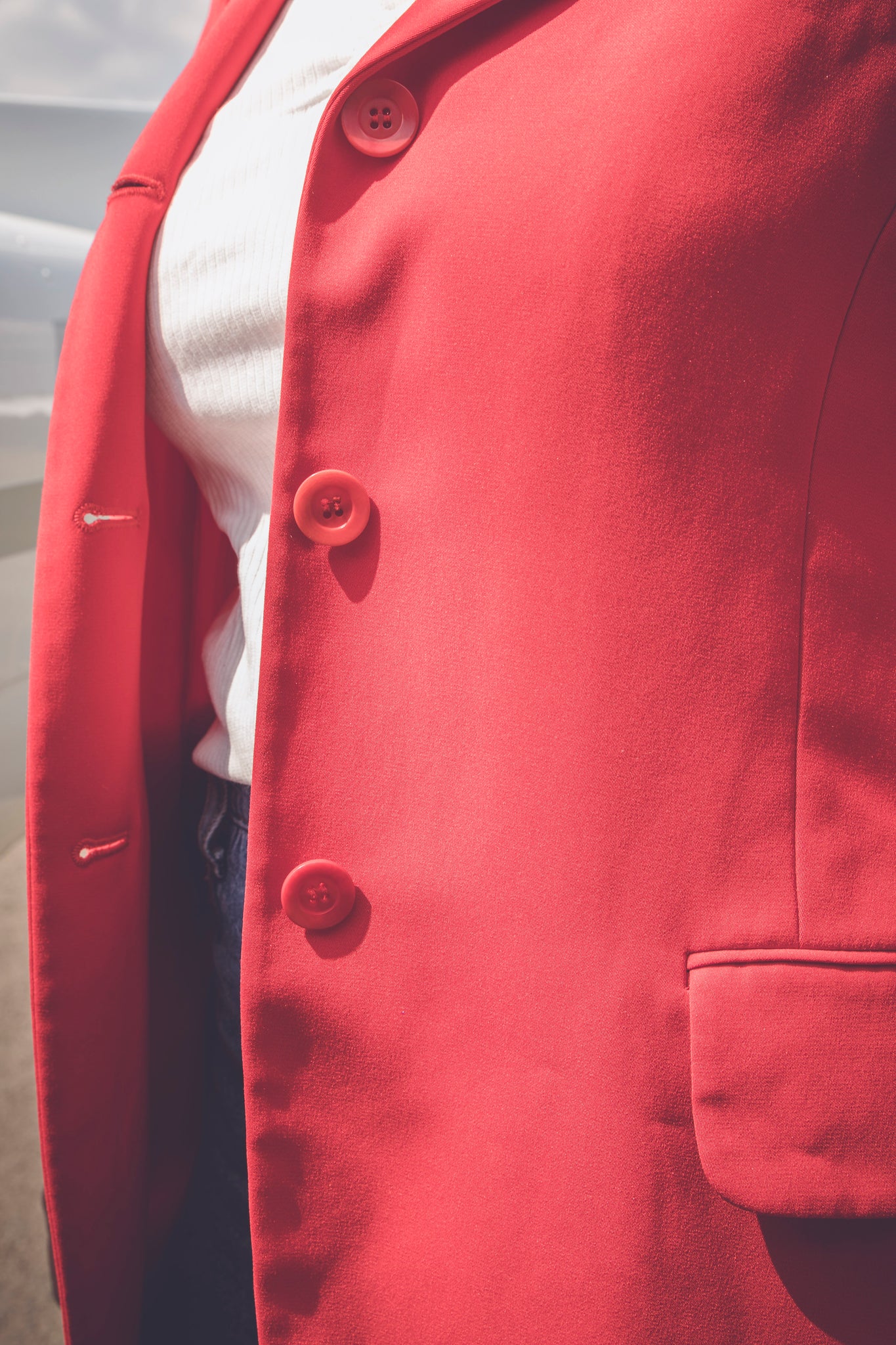 Veste blazer rouge vif Philippe Adec - Made in France