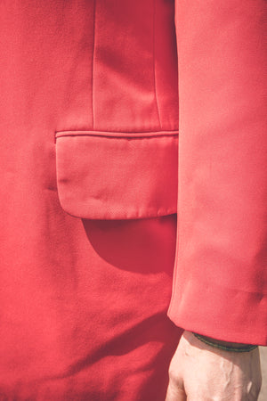 Veste blazer rouge vif Philippe Adec - Made in France