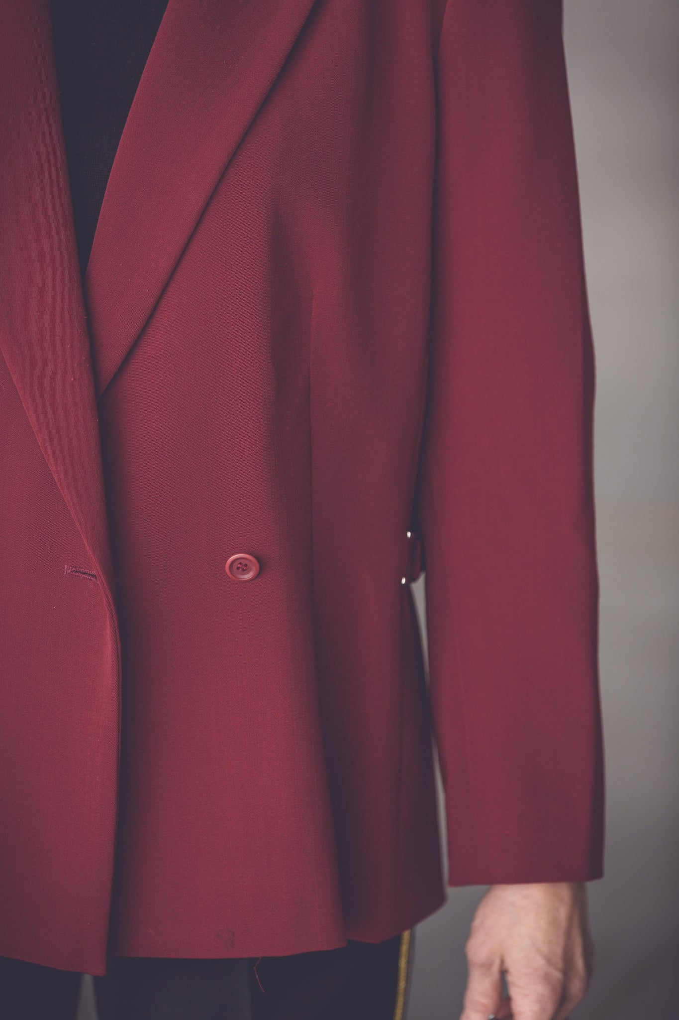 Veste blazer rouge bordeaux Philippe Adec style 80s