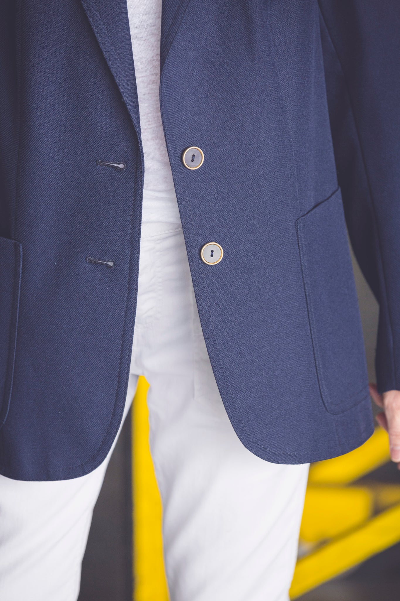 Veste blazer bleu marine Fabric by Klopfman - Made in Italy