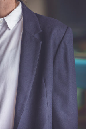 Veste blazer bleu marine boutons dorés
