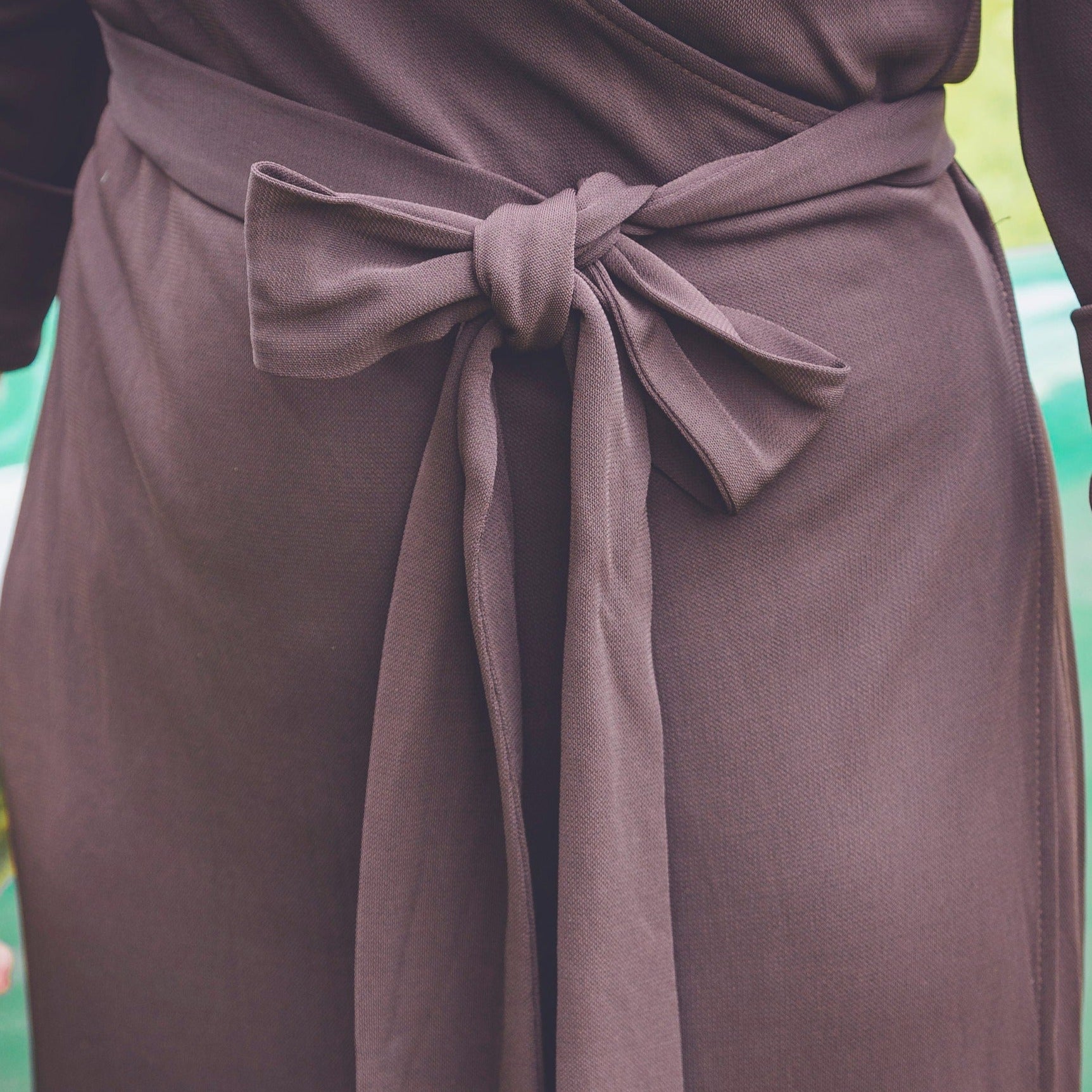 DIANE VON FURSTENBERG La robe portefeuille marron - Made in USA