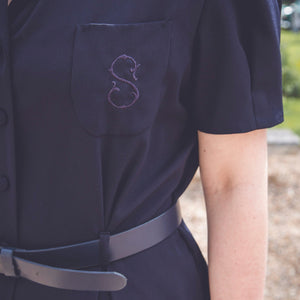 SYM Robe cintrée bleu marine