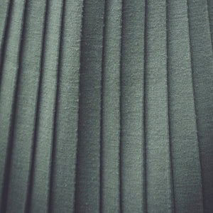 Jupe en laine verte plissée - Made in France